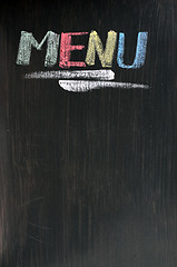 Image showing Menu