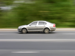 Image showing fast moving car 