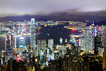 Image showing hong kong city at night