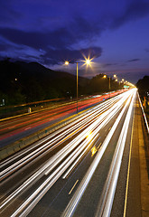 Image showing traffic on highway at night