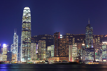 Image showing night view of Hong Kong