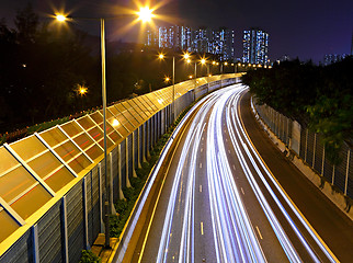 Image showing Highway at night