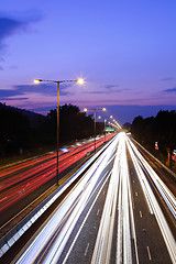 Image showing traffic on highway at night
