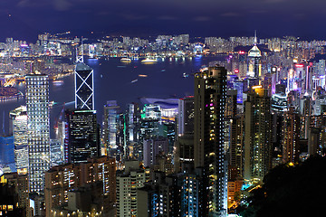 Image showing hong kong city at night