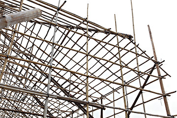 Image showing Bamboo scaffolding