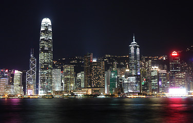 Image showing night view of Hong Kong