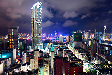 Image showing Hong Kong downtown at night