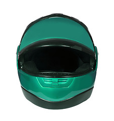 Image showing motorcycle helmet blue-green