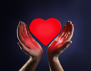 Image showing Heart and hands