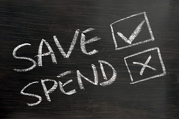 Image showing Save and spend 