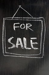 Image showing For sale - text written on blackboard