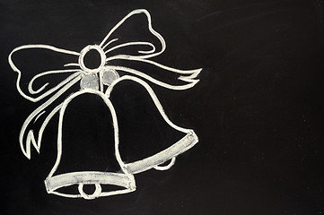 Image showing Jingle bells drawn with chalk