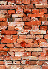 Image showing Wall from old bricks as background 