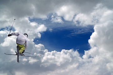 Image showing Freestyle ski jumper