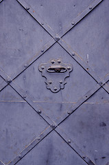 Image showing Background of ancient metal door  ornaments.