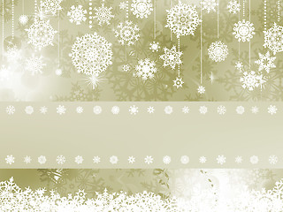 Image showing Elegant christmas background with snowflake. EPS 8