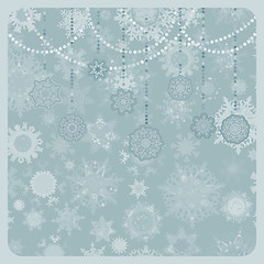 Image showing Christmas origami snowflake background. EPS 8