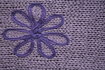 Image showing Lilac knitted fabric can use as background