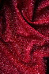 Image showing Red fabric can use as background