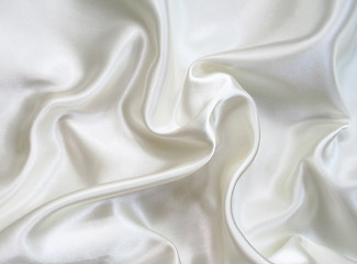 Image showing Smooth elegant white silk as background