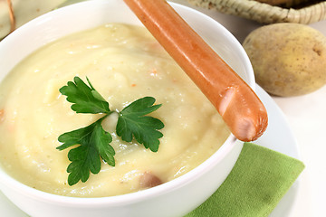 Image showing Cream of potato soup