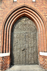 Image showing Opole cathedral door