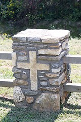 Image showing Beautiful cross in stone