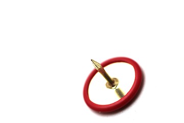 Image showing red thumbtack isolated