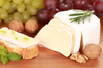 Image showing Still life with Camembert cheese