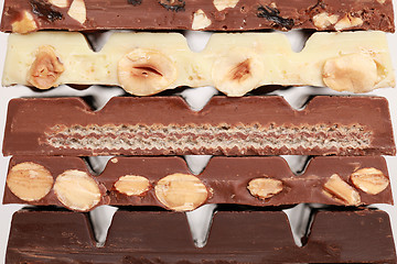 Image showing Stack of chocolate