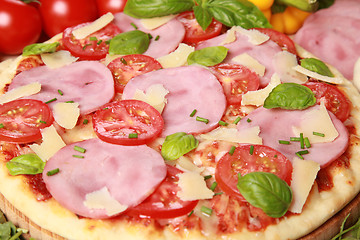 Image showing Pizza with ham