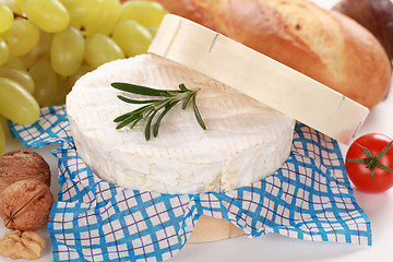 Image showing Still life with Camembert cheese