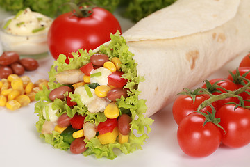 Image showing Chicken Wrap Sandwich