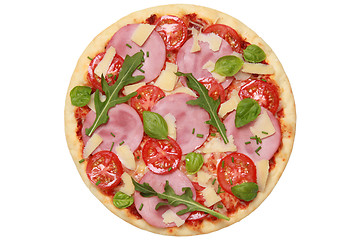 Image showing Pizza with ham