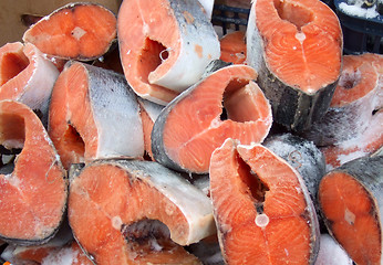 Image showing red fish steaks