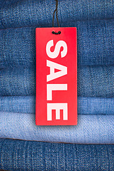 Image showing Jeans With Sale Tag