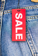 Image showing Jeans With Sale Tag