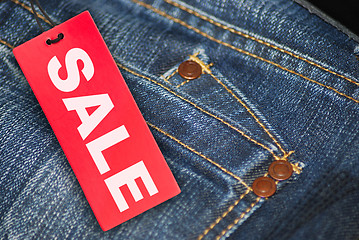 Image showing Jeans With Sale Tag