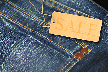 Image showing Jeans With Sale Tag