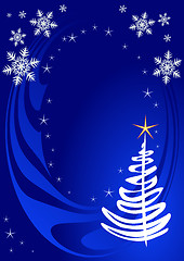 Image showing Blue Christmas template