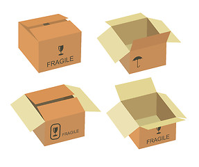 Image showing Shipping box vector