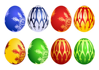 Image showing Set of easter eggs