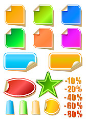 Image showing Vector blank stickers