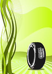 Image showing Background of car tire design