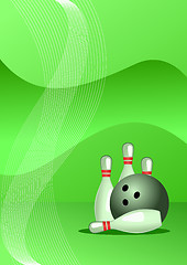 Image showing Vector illustration of bowling vector