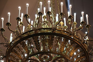 Image showing Bronze chandelier