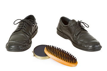 Image showing Shoe with shoe polish