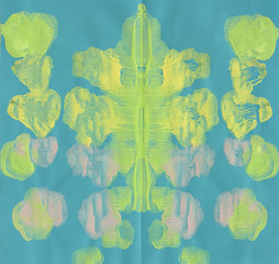 Image showing Child's inkblot art