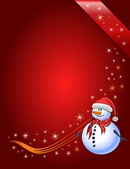 Image showing Snowman, Vector illustration