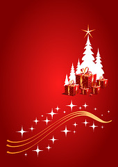 Image showing Red Christmas template